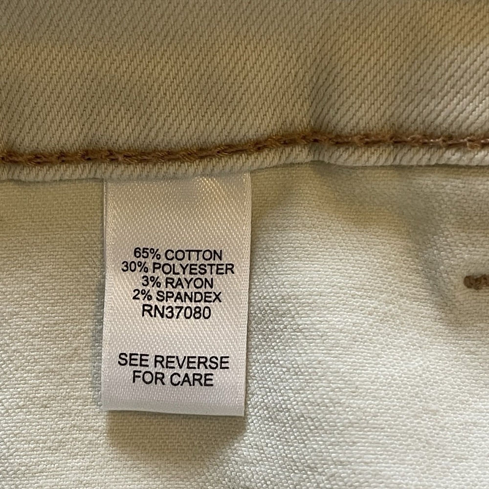 Y2K EST 1946 Denim Khaki/Tan Cotton Blend Women's Size 10 Straight Skirt - Picture 5 of 8
